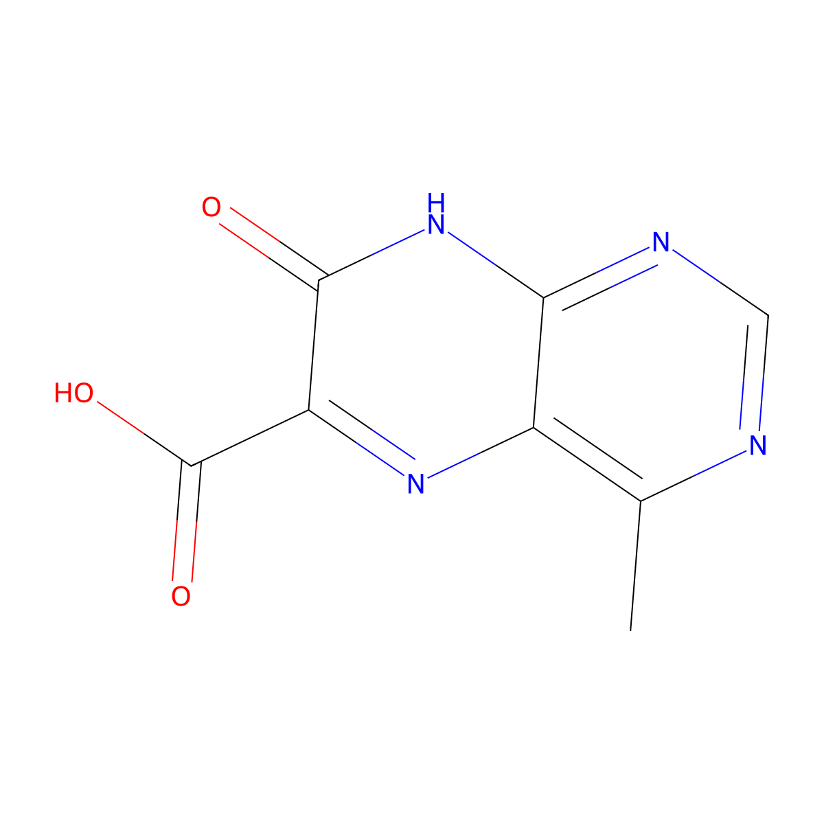 7-Hydroxy-4-methylpteridine-6-carboxylic acid molecular structure, CAS 2090252-89-2
