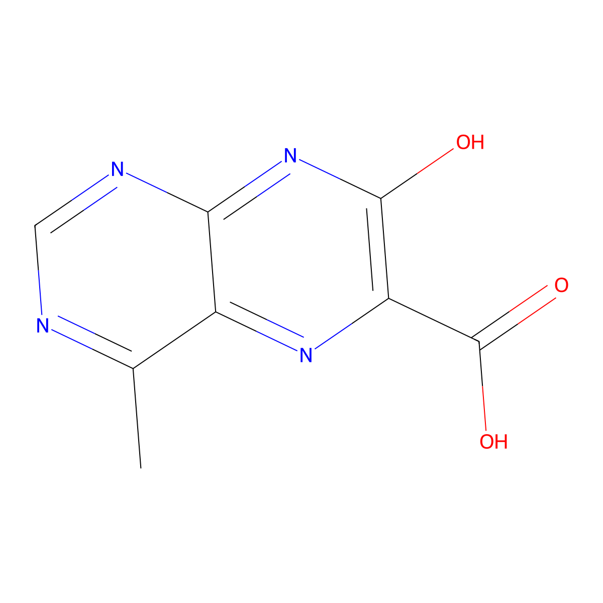 7-Hydroxy-4-methylpteridine-6-carboxylic acid molecular structure, CAS 2090252-89-2