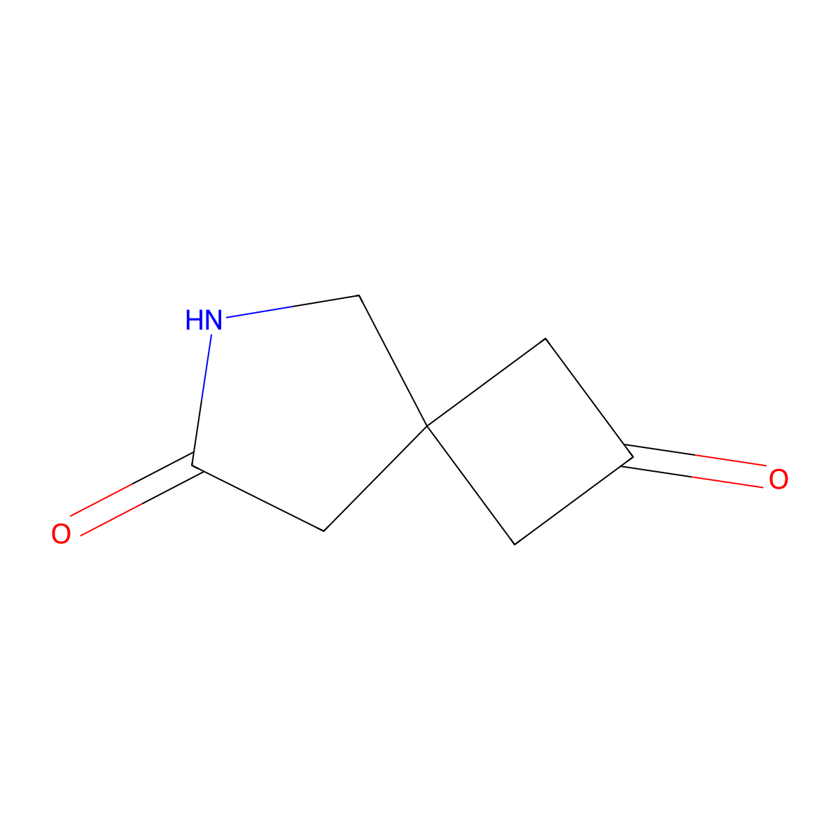 6-Azaspiro[3.4]octane-2,7-dione molecular structure, CAS 2090254-41-2