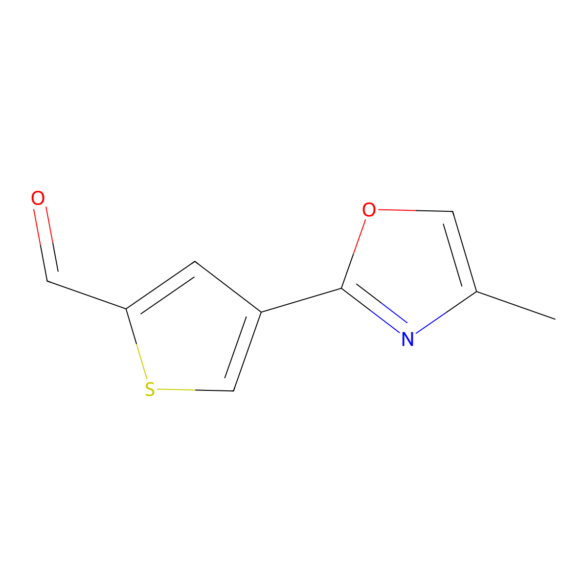 4-(4-Methyl-1,3-oxazol-2-yl)thiophene-2-carbaldehyde molecular structure, CAS 2090257-26-2