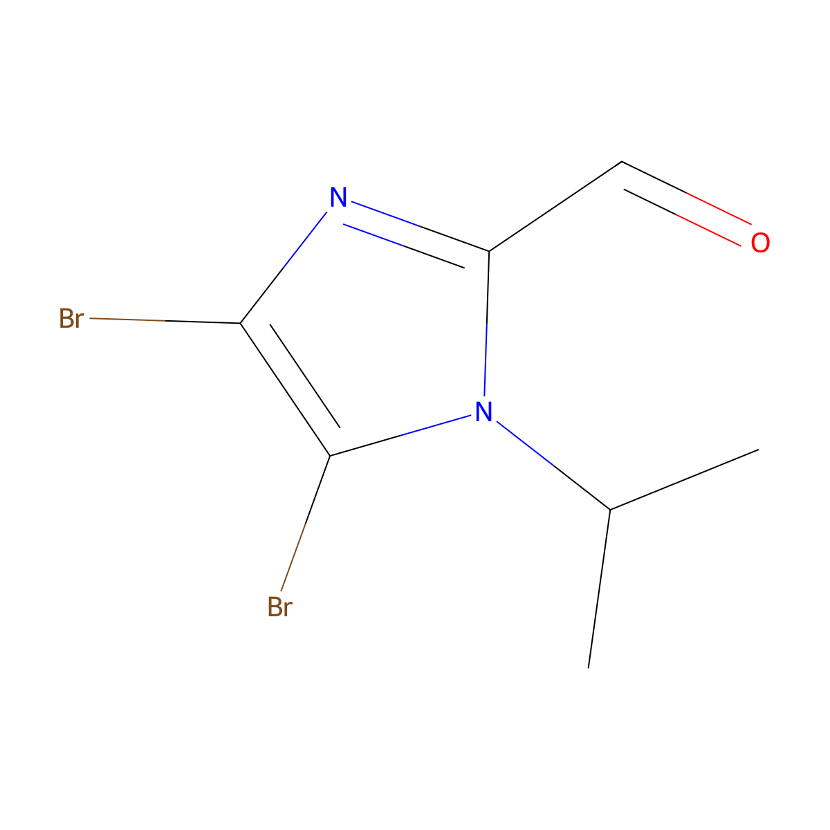 4,5-Dibromo-1-(propan-2-yl)-1H-imidazole-2-carbaldehyde molecular structure, CAS 2090263-45-7