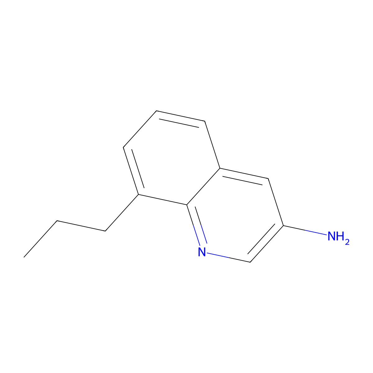 8-Propylquinolin-3-amine molecular structure, CAS 2090263-56-0