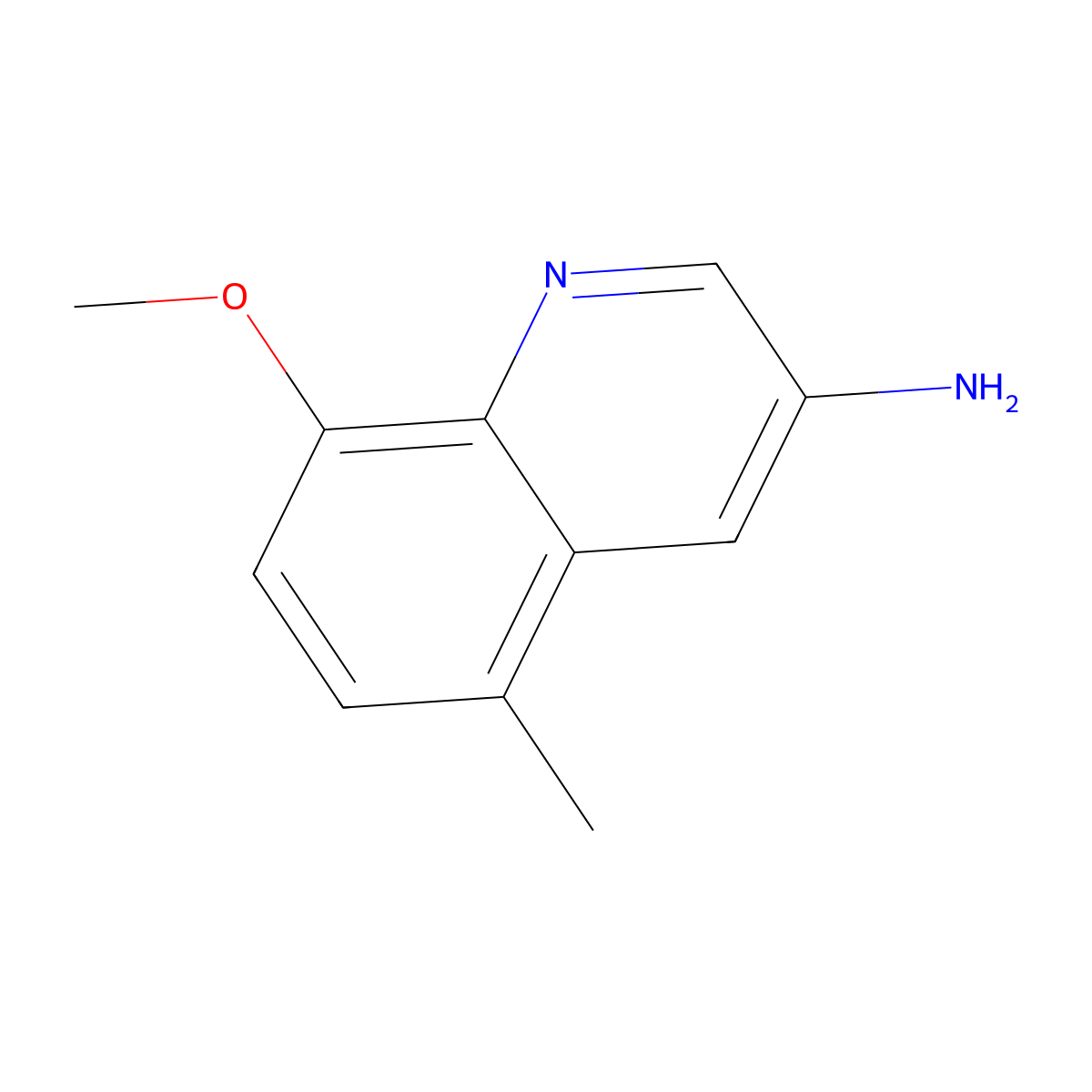 8-Methoxy-5-methylquinolin-3-amine molecular structure, CAS 2090264-78-9