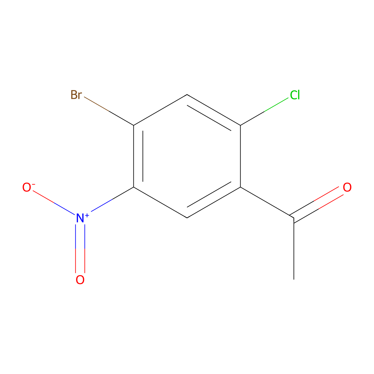 4-Bromo-2-chloro-5-nitroacetophenone molecular structure, CAS 2090269-69-3
