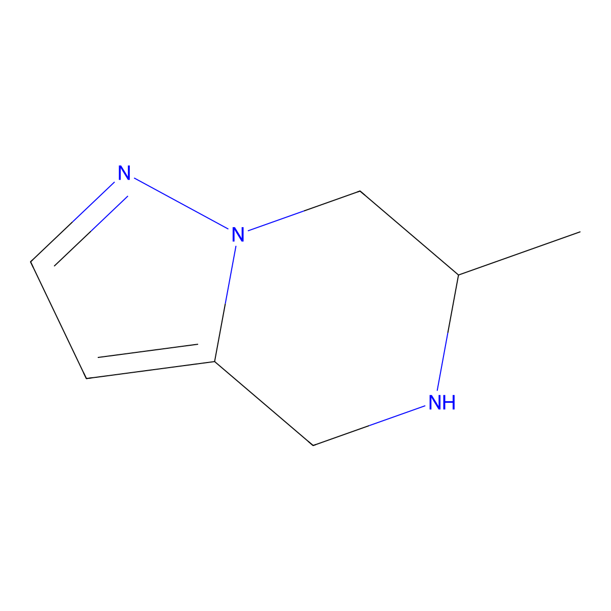(6R)-6-methyl-4H,5H,6H,7H-pyrazolo(1,5-a)pyrazine molecular structure, CAS 2090270-33-8