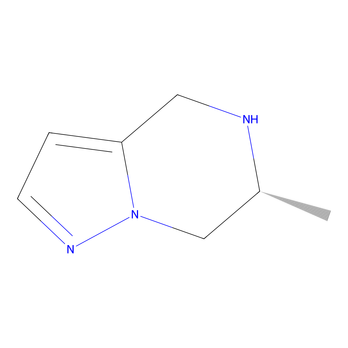 (6R)-6-methyl-4H,5H,6H,7H-pyrazolo(1,5-a)pyrazine molecular structure, CAS 2090270-33-8