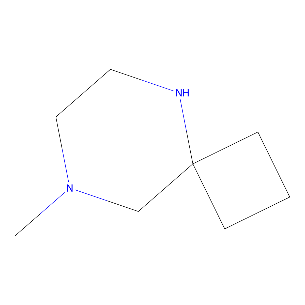 8-Methyl-5,8-diazaspiro[3.5]nonane molecular structure, CAS 2090279-52-8