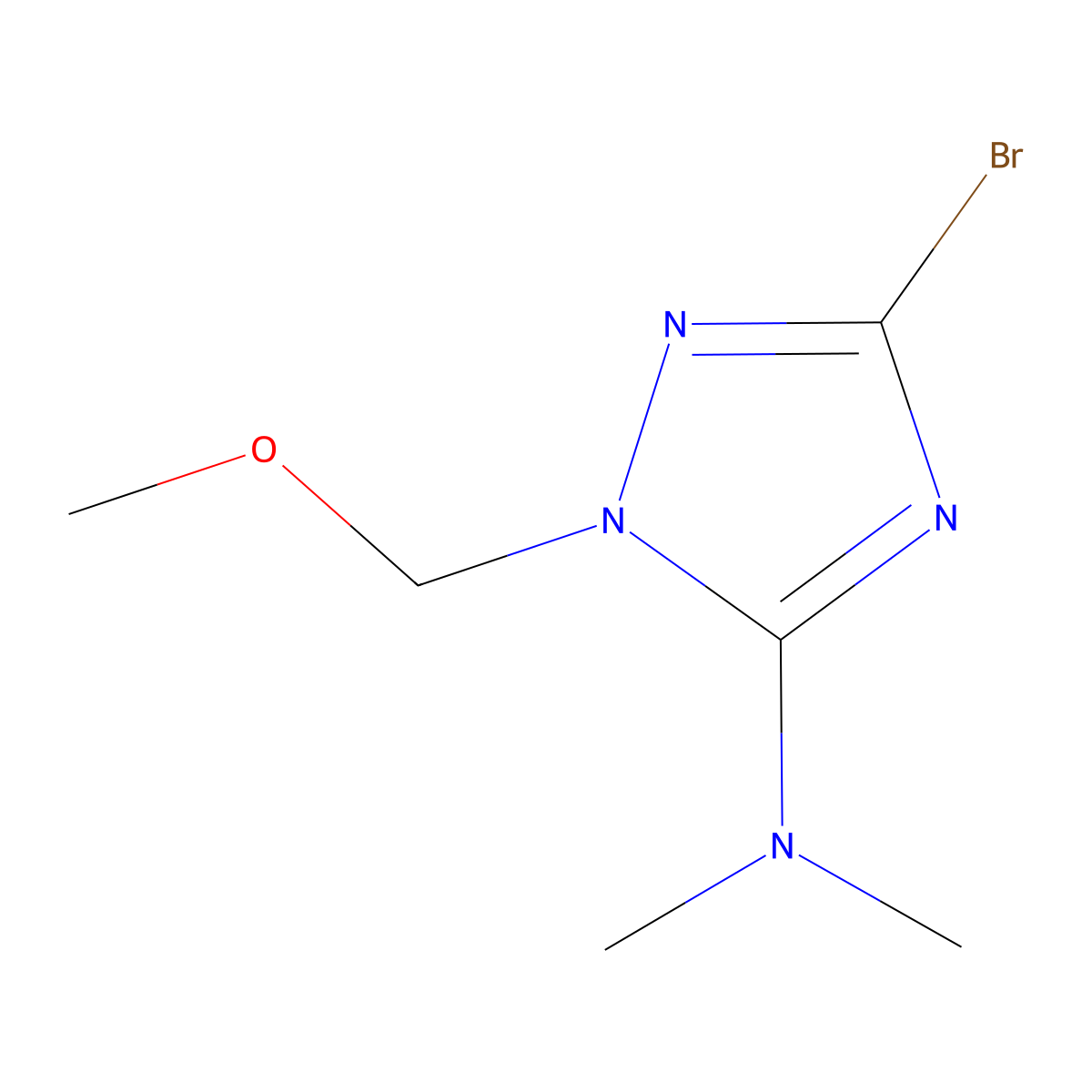 3-Bromo-1-(methoxymethyl)-n,n-dimethyl-1h-1,2,4-triazol-5-amine molecular structure, CAS 2090280-13-8