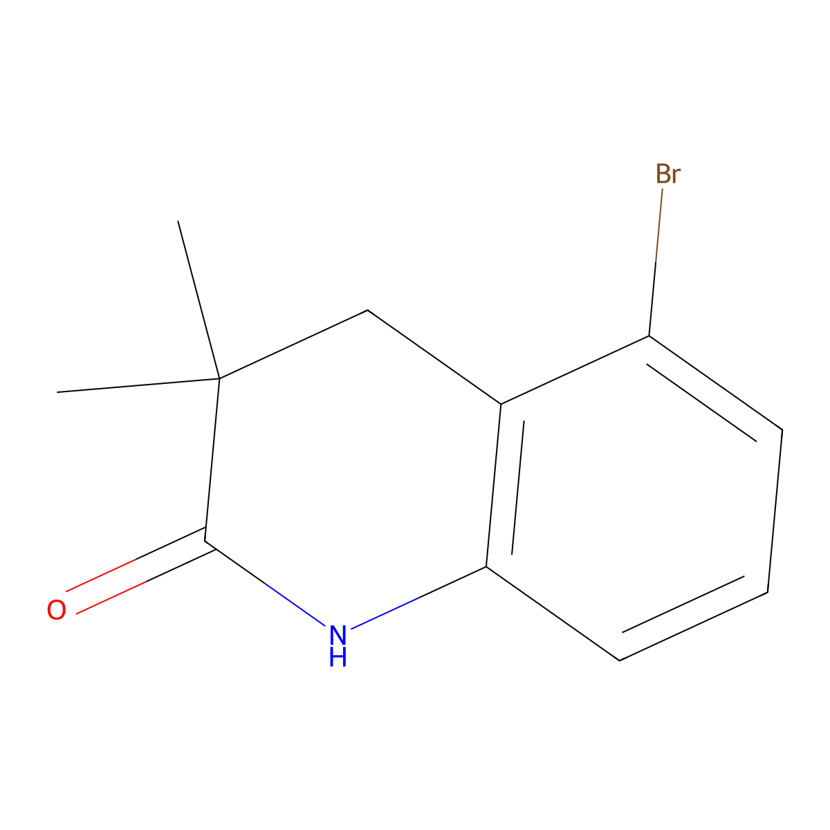 5-Bromo-3,3-dimethyl-3,4-dihydroquinolin-2(1H)-one molecular structure, CAS 2090280-26-3