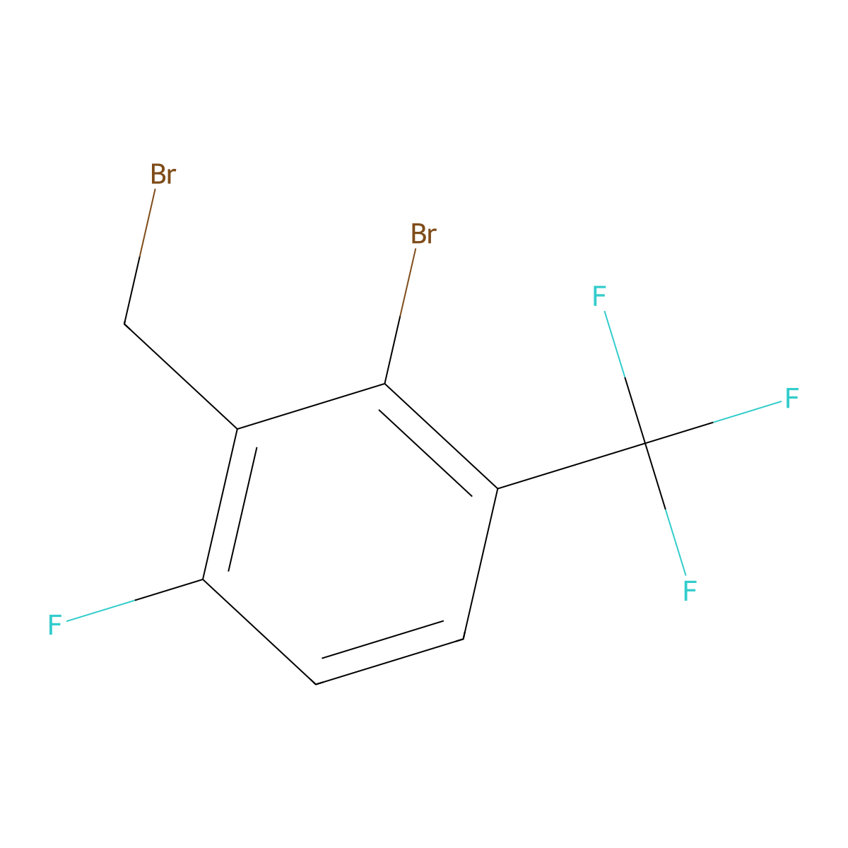 2-Bromo-3-(bromomethyl)-4-fluoro-1-(trifluoromethyl)benzene molecular structure, CAS 2090283-00-2