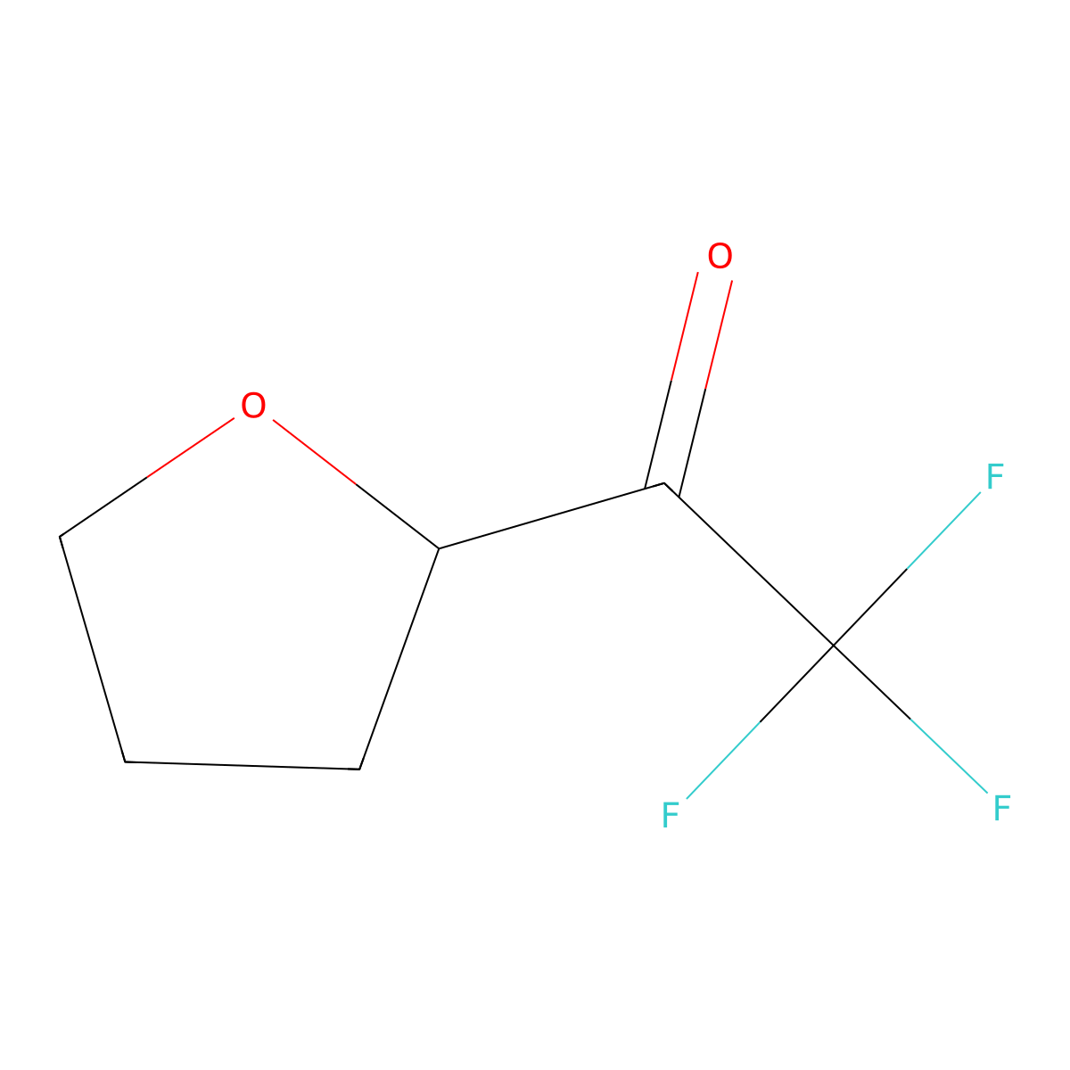 2,2,2-Trifluoro-1-(oxolan-2-yl)ethan-1-one molecular structure, CAS 2090295-28-4