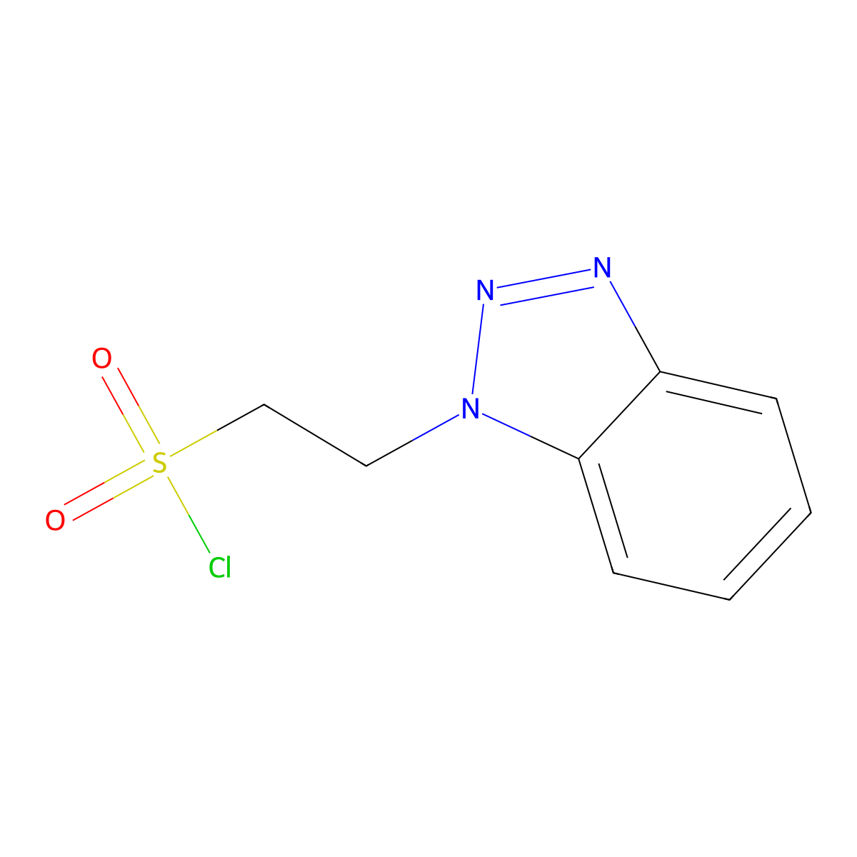 2-(1H-1,2,3-benzotriazol-1-yl)ethane-1-sulfonyl chloride molecular structure, CAS 2090303-31-2