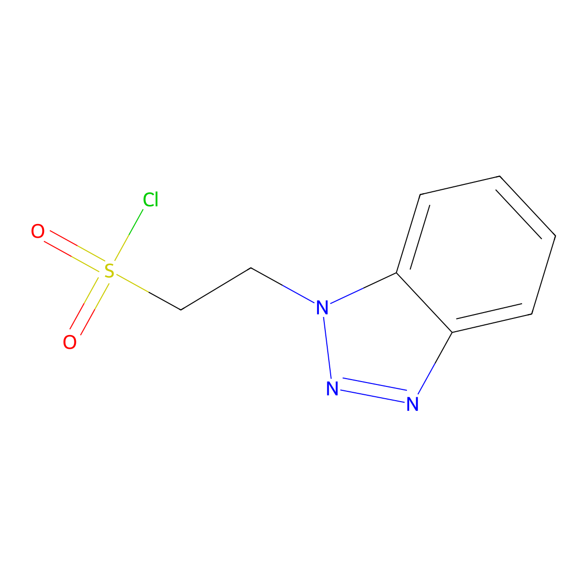 2-(1H-1,2,3-benzotriazol-1-yl)ethane-1-sulfonyl chloride molecular structure, CAS 2090303-31-2