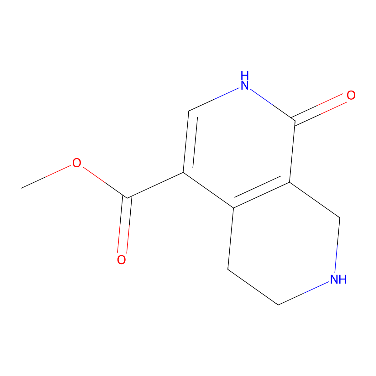 Methyl 1-hydroxy-5,6,7,8-tetrahydro-2,7-naphthyridine-4-carboxylate molecular structure, CAS 2090307-51-8