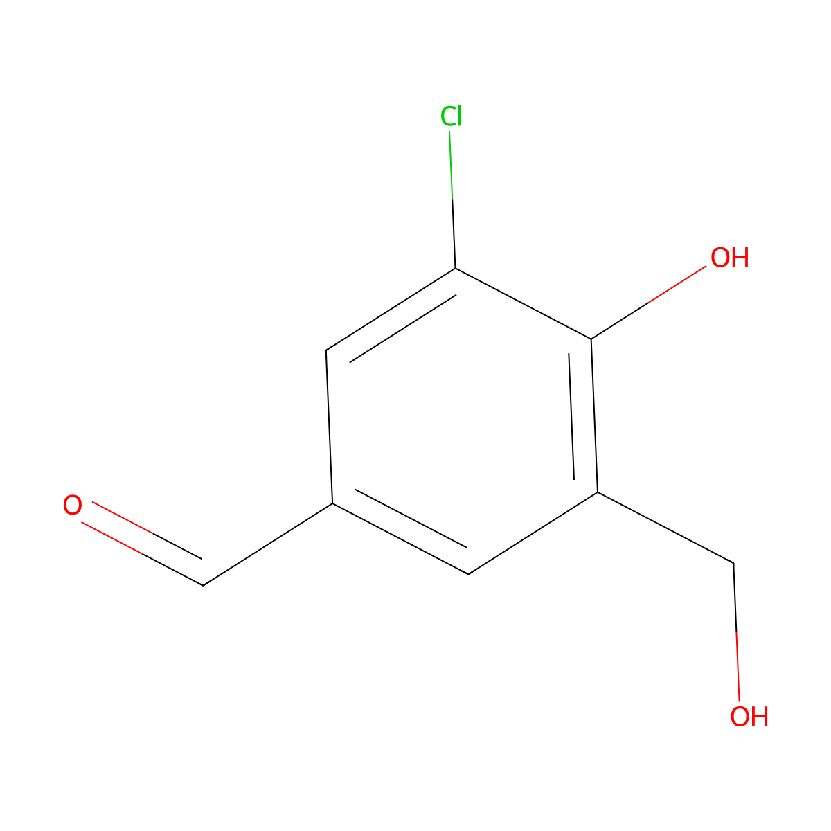 3-Chloro-4-hydroxy-5-(hydroxymethyl)benzaldehyde molecular structure, CAS 2090311-31-0