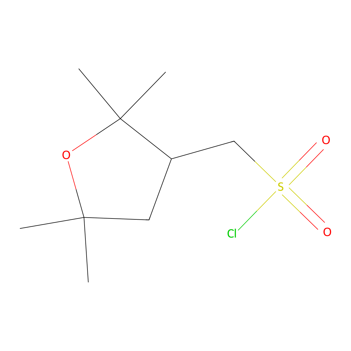 (2,2,5,5-Tetramethyloxolan-3-yl)methanesulfonyl chloride molecular structure, CAS 2090313-43-0