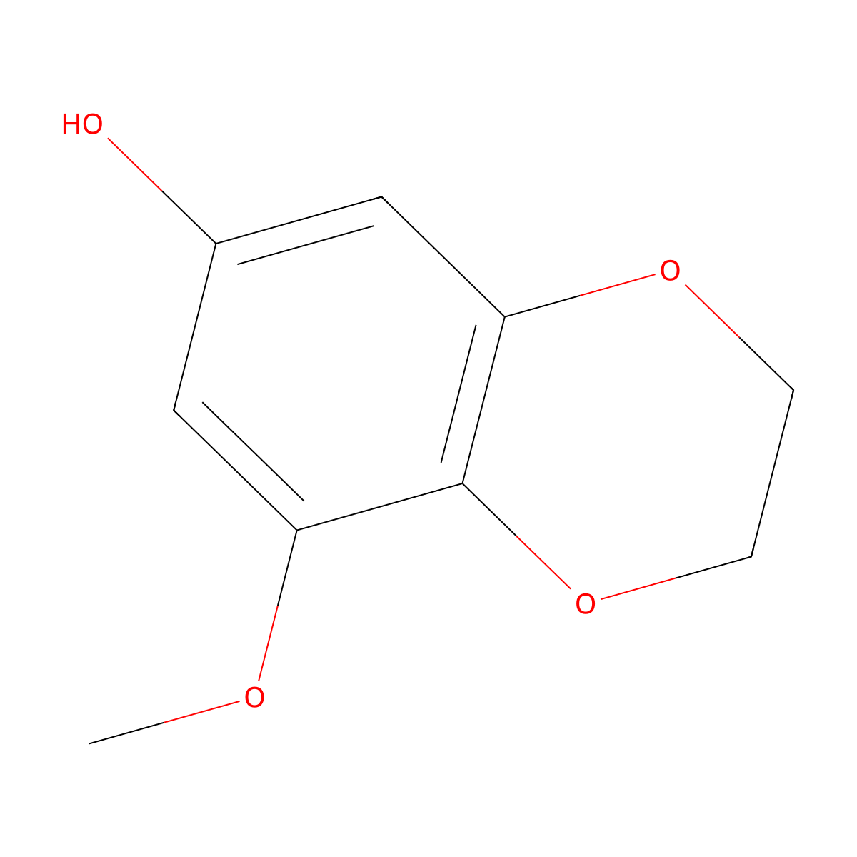 8-Methoxy-2,3-dihydro-1,4-benzodioxin-6-ol molecular structure, CAS 2090315-31-2