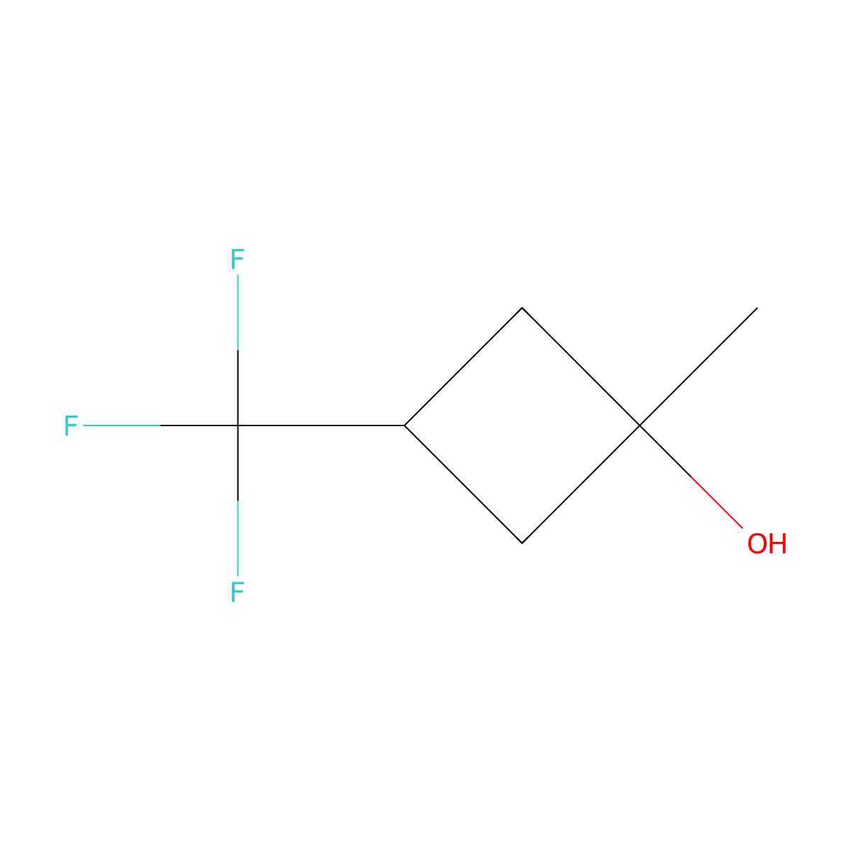 1-Methyl-3-(trifluoromethyl)cyclobutan-1-ol molecular structure, CAS 2090315-47-0