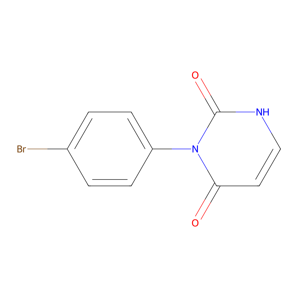 3-(4-bromophenyl)pyrimidine-2,4(1H,3H)-dione molecular structure, CAS 2090318-60-6
