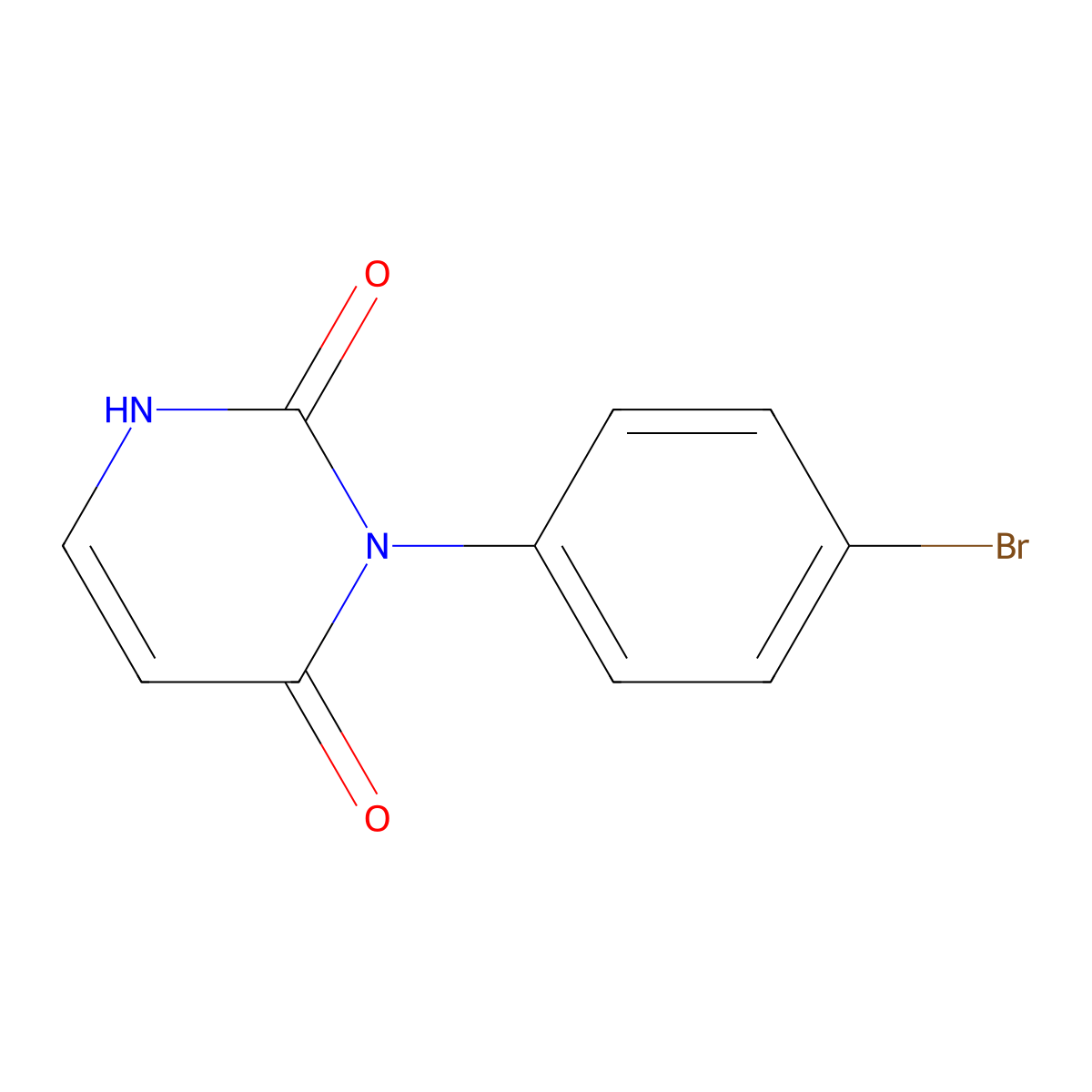 3-(4-bromophenyl)pyrimidine-2,4(1H,3H)-dione molecular structure, CAS 2090318-60-6