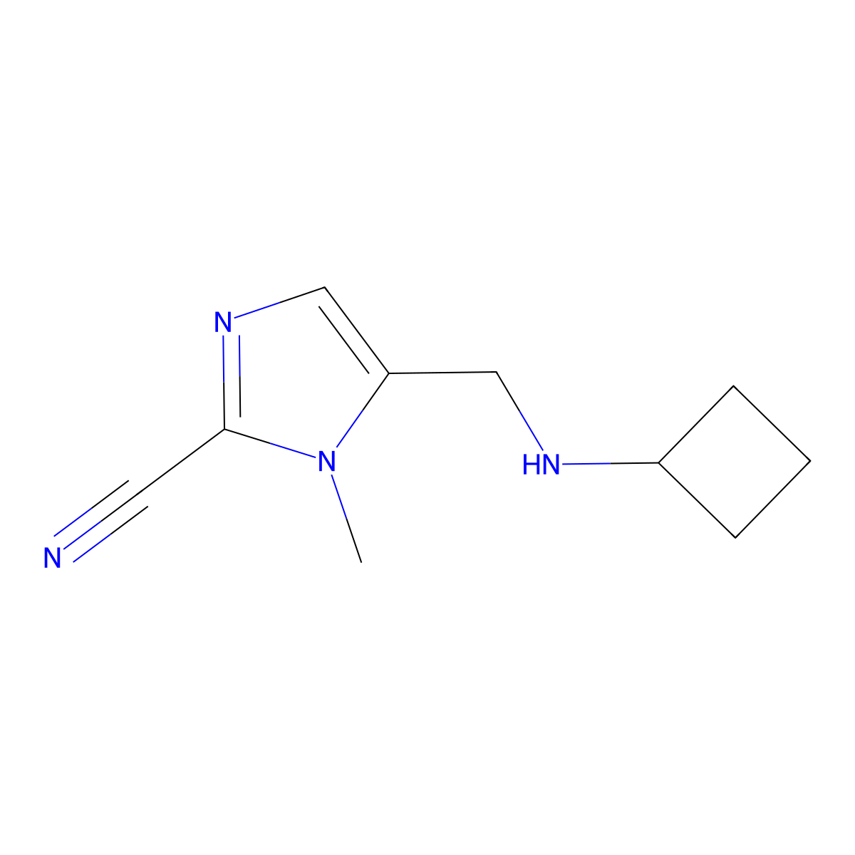 5-[(Cyclobutylamino)methyl]-1-methyl-1H-imidazole-2-carbonitrile molecular structure, CAS 2090319-87-0