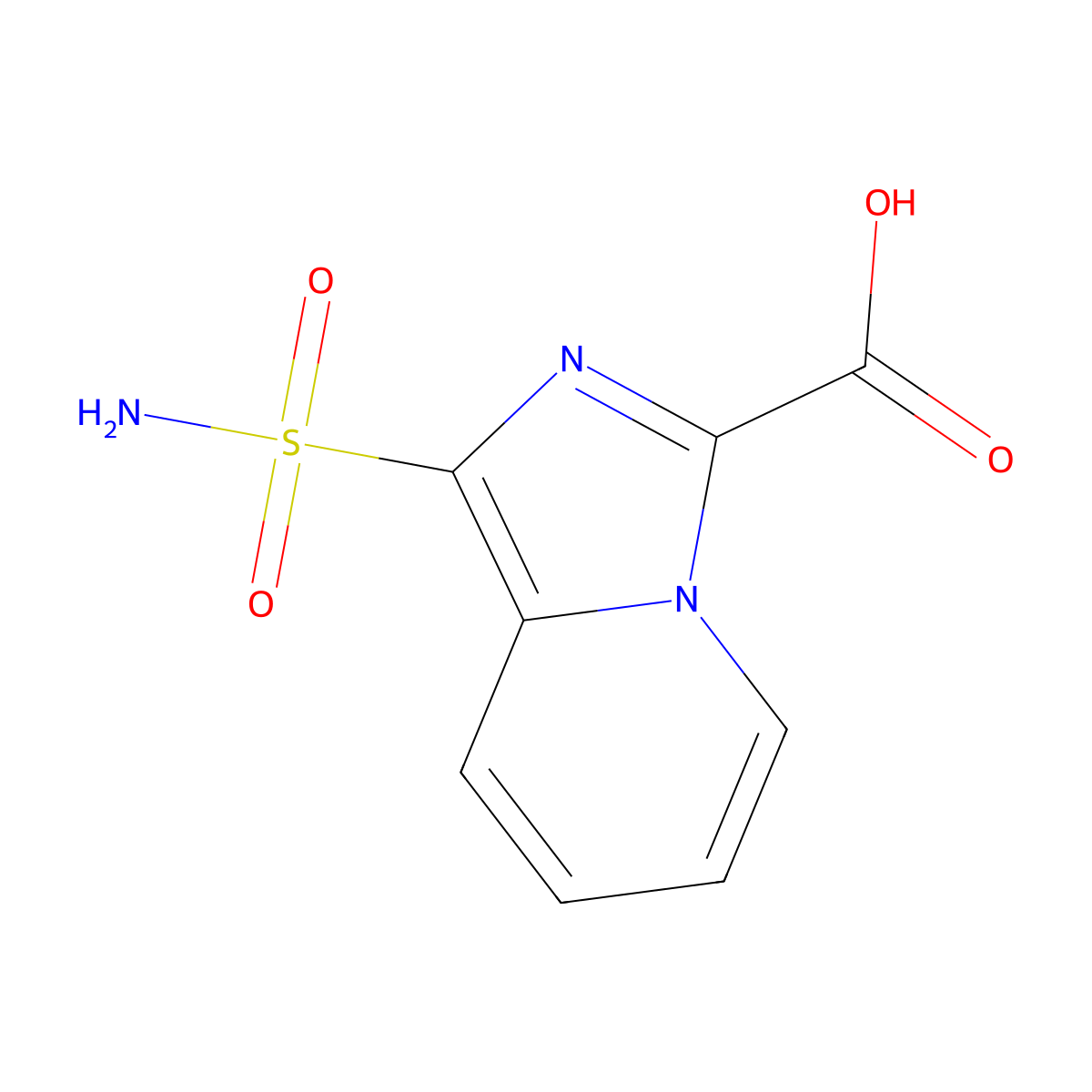 1-Sulfamoylimidazo[1,5-a]pyridine-3-carboxylic acid molecular structure, CAS 2090320-29-7