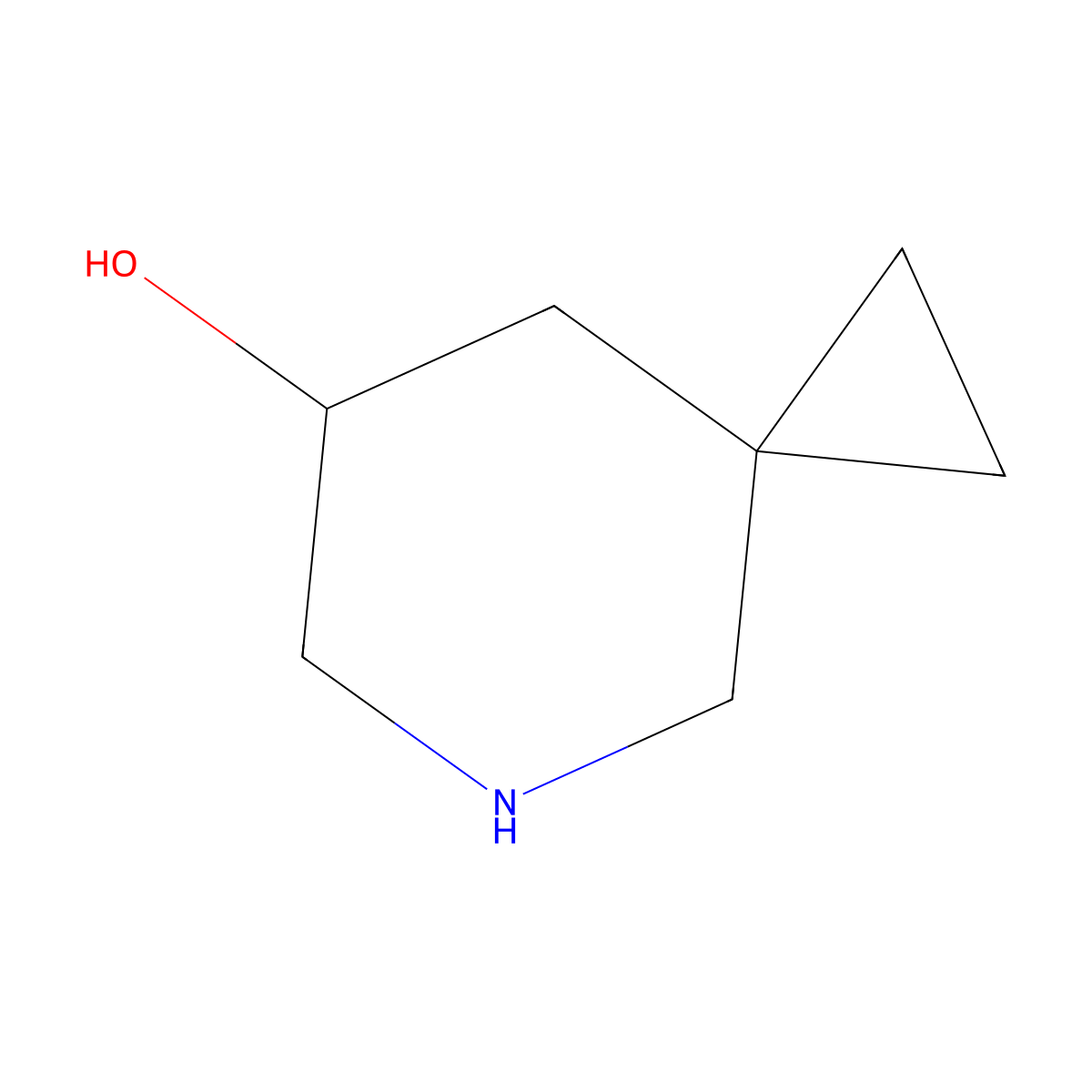 5-Azaspiro(2.5)octan-7-ol molecular structure, CAS 2090320-37-7
