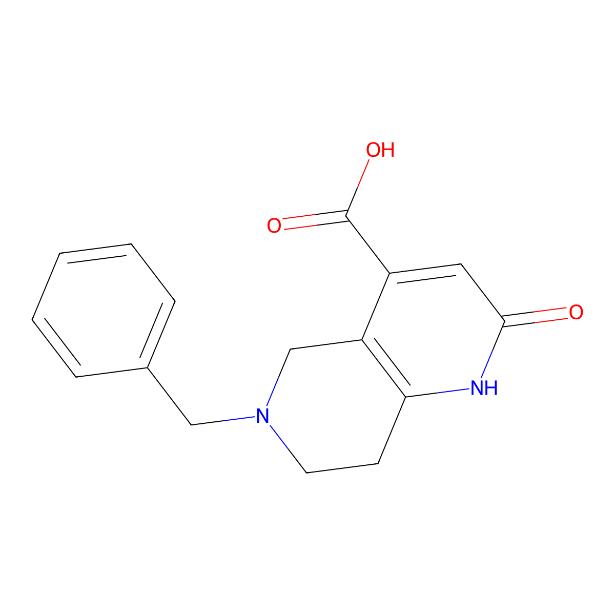 6-Benzyl-2-hydroxy-5,6,7,8-tetrahydro-1,6-naphthyridine-4-carboxylic acid molecular structure, CAS 2090331-36-3