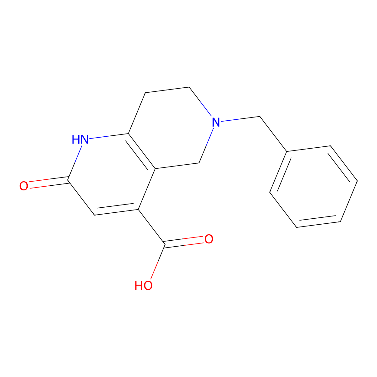 6-Benzyl-2-hydroxy-5,6,7,8-tetrahydro-1,6-naphthyridine-4-carboxylic acid molecular structure, CAS 2090331-36-3