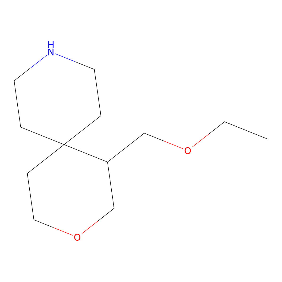 1-(Ethoxymethyl)-3-Oxa-9-Azaspiro[5.5]Undecane molecular structure, CAS 2090332-81-1