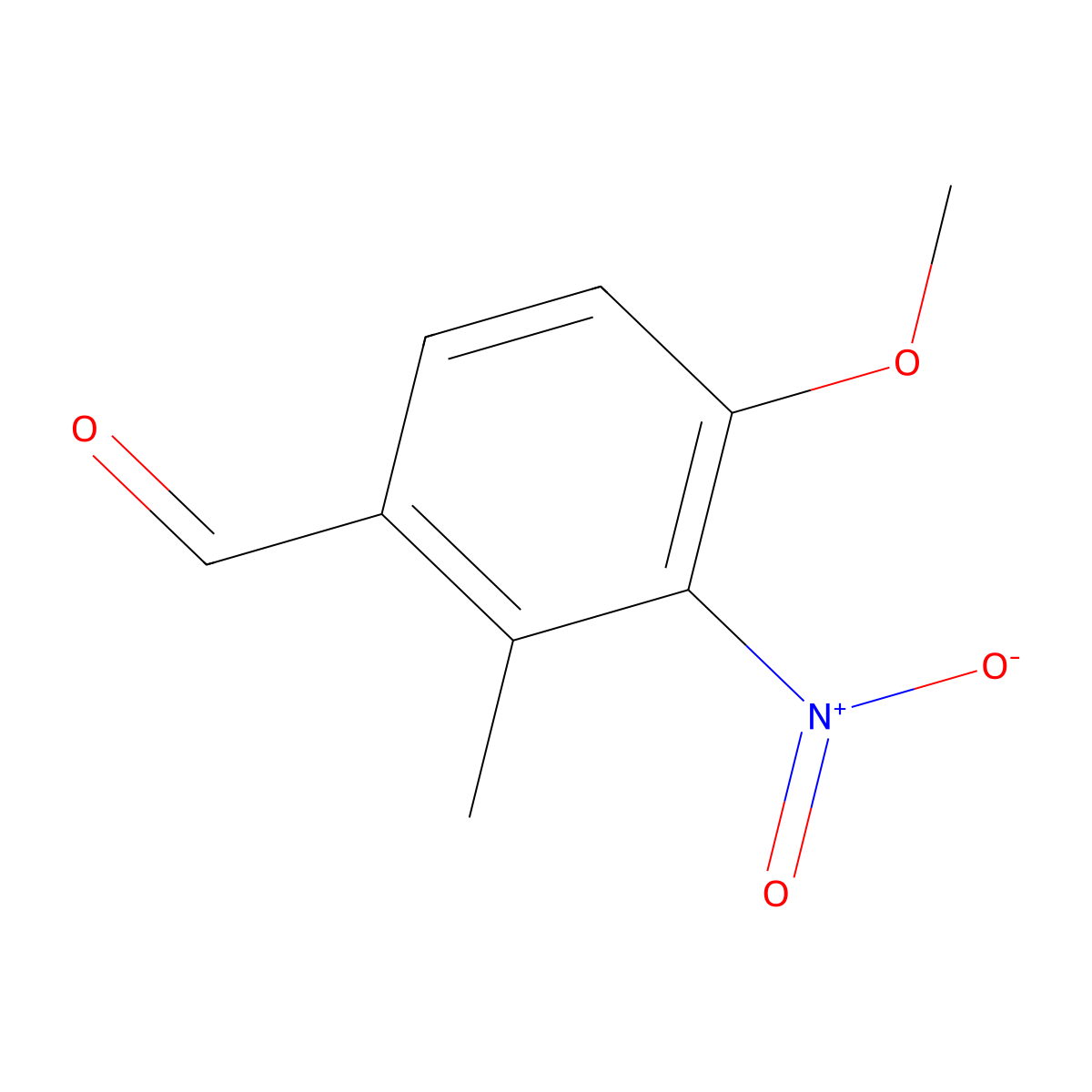 4-Methoxy-2-methyl-3-nitrobenzaldehyde molecular structure, CAS 2090333-71-2
