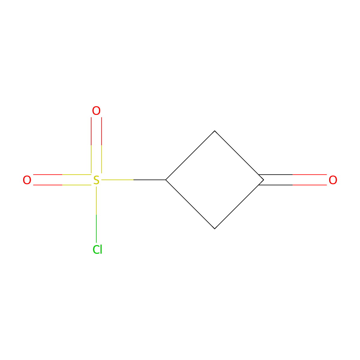 3-Oxocyclobutane-1-sulfonyl chloride molecular structure, CAS 2090334-26-0