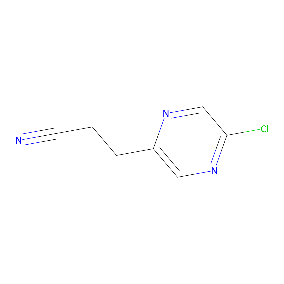 3-(5-Chloropyrazin-2-yl)propanenitrile molecular structure, CAS 2090344-39-9