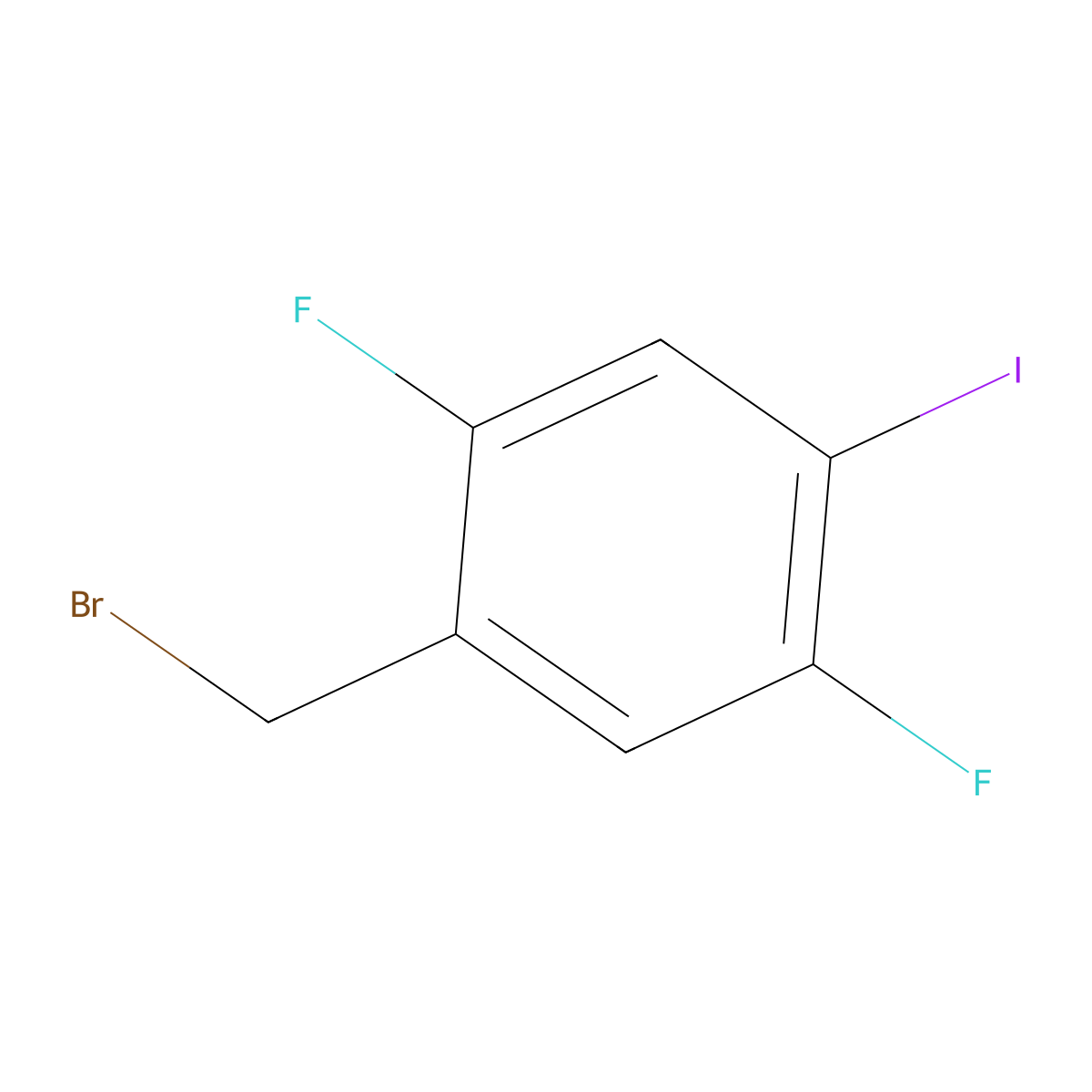 2,5-Difluoro-4-iodobenZyl bromide molecular structure, CAS 2090352-00-2