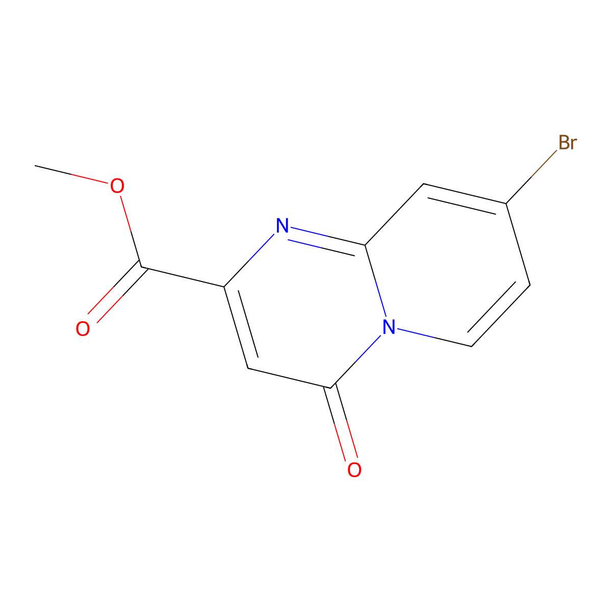 methyl 8-bromo-4-oxo-4H-pyrido[1,2-a]pyrimidine-2-carboxylate molecular structure, CAS 2090354-57-5