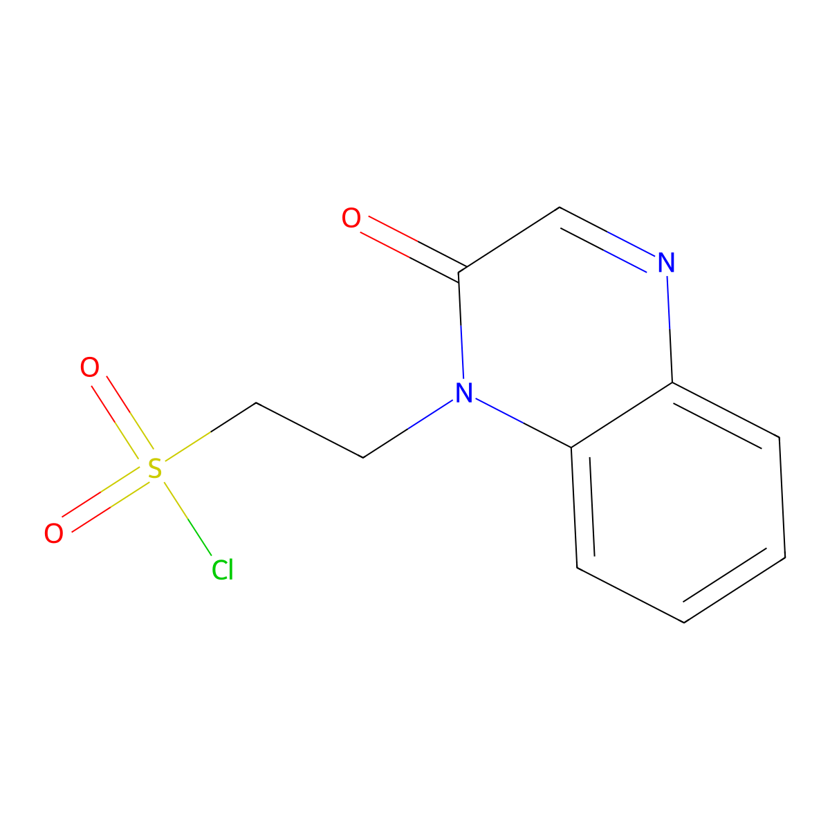 2-(2-Oxo-1,2-dihydroquinoxalin-1-yl)ethane-1-sulfonyl chloride molecular structure, CAS 2090355-20-5
