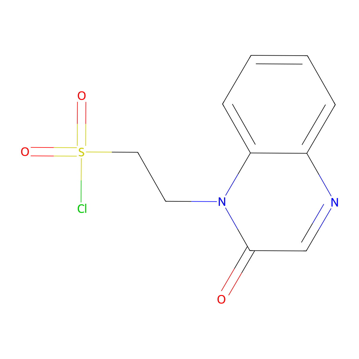 2-(2-Oxo-1,2-dihydroquinoxalin-1-yl)ethane-1-sulfonyl chloride molecular structure, CAS 2090355-20-5
