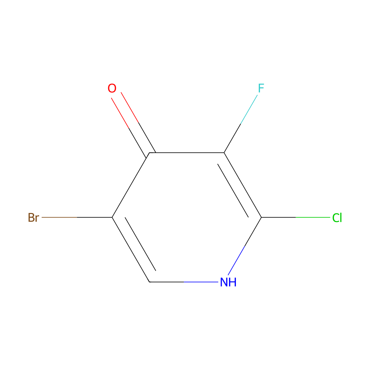 5-Bromo-2-chloro-3-fluoropyridin-4-ol molecular structure, CAS 2090368-58-2
