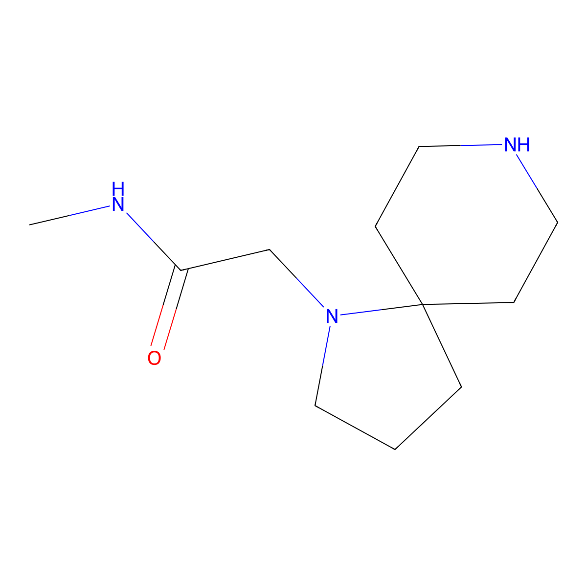N-Methyl-2-(1,8-Diazaspiro[4.5]Decan-1-Yl)Acetamide molecular structure, CAS 2090372-38-4