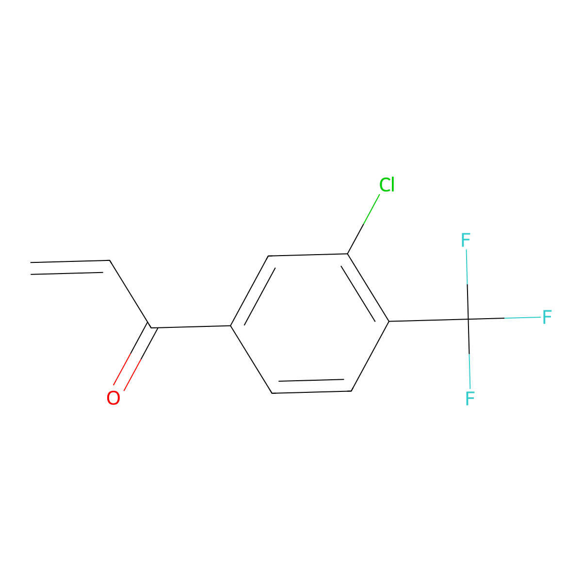 1-[3-Chloro-4-(trifluoromethyl)phenyl]prop-2-en-1-one molecular structure, CAS 2090380-09-7