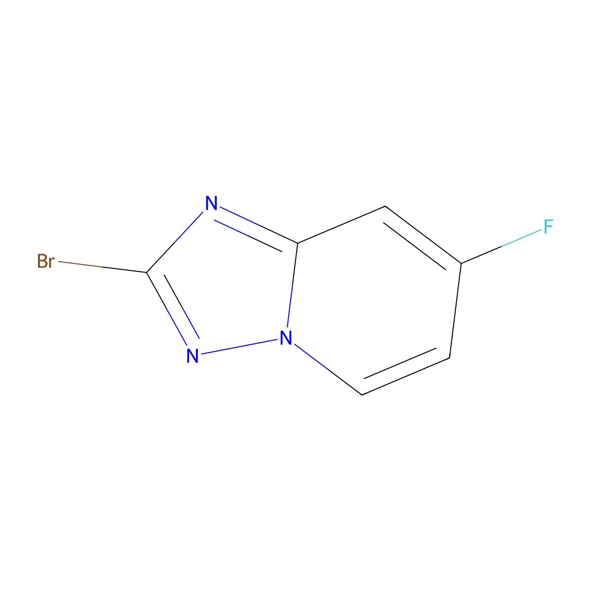 2-Bromo-7-fluoro-[1,2,4]triazolo[1,5-a]pyridine molecular structure, CAS 2090398-13-1