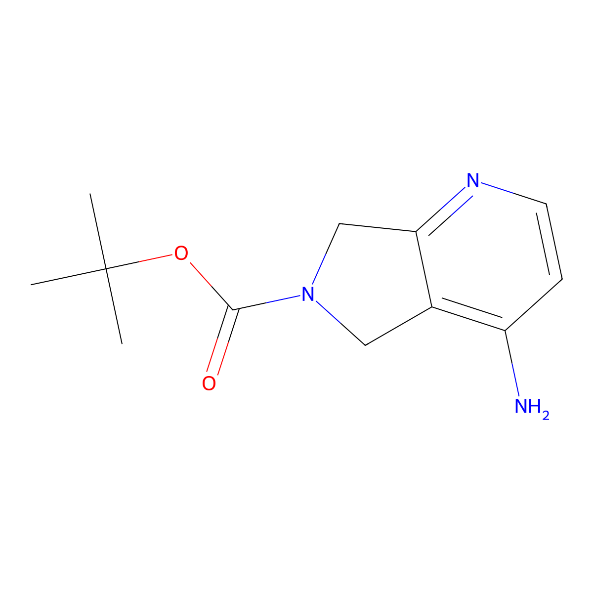 tert-butyl4-amino-5H,6H,7H-pyrrolo[3,4-b]pyridine-6-carboxylate molecular structure, CAS 2090398-77-7