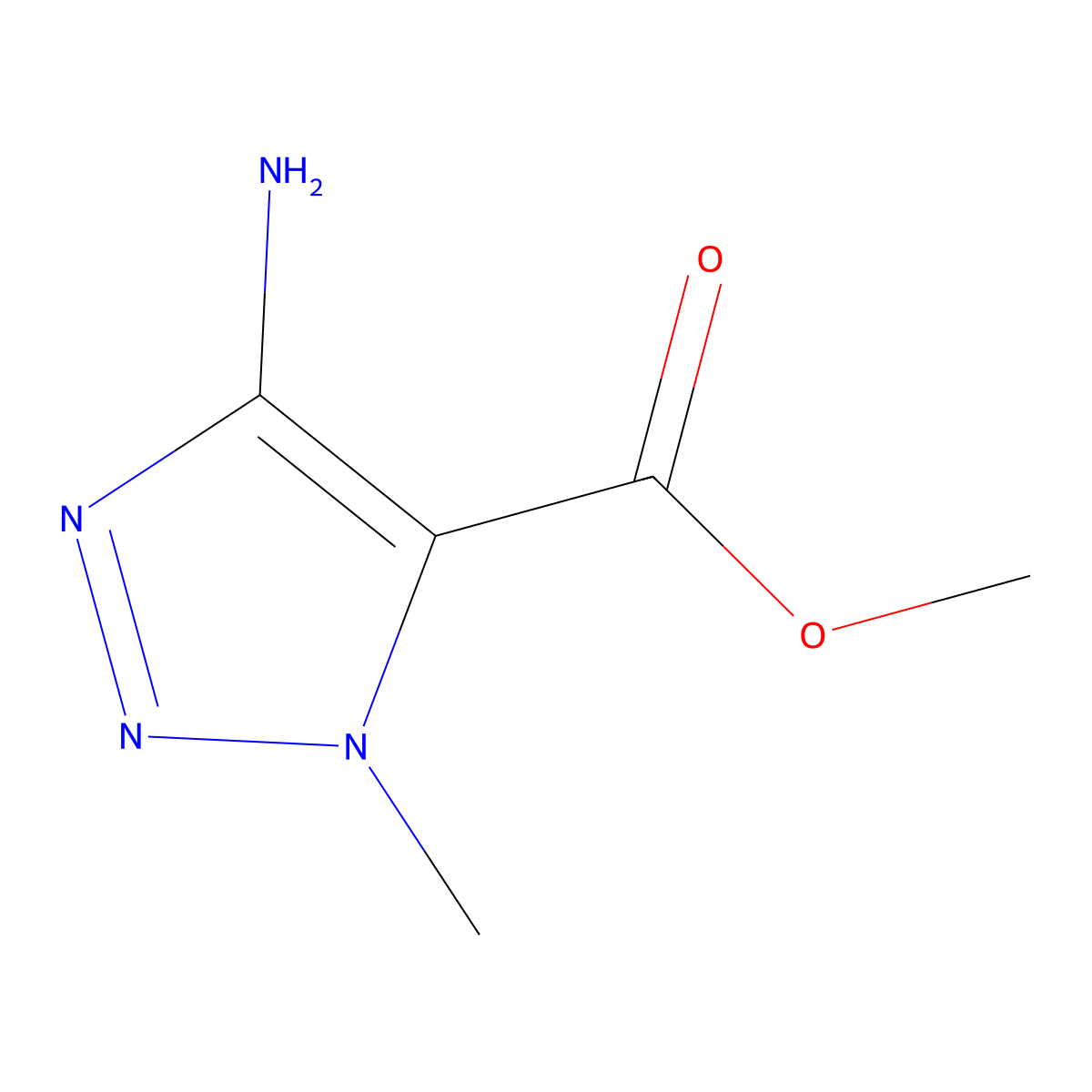 methyl 4-amino-1-methyl-1H-1,2,3-triazole-5-carboxylate molecular structure, CAS 2090401-68-4
