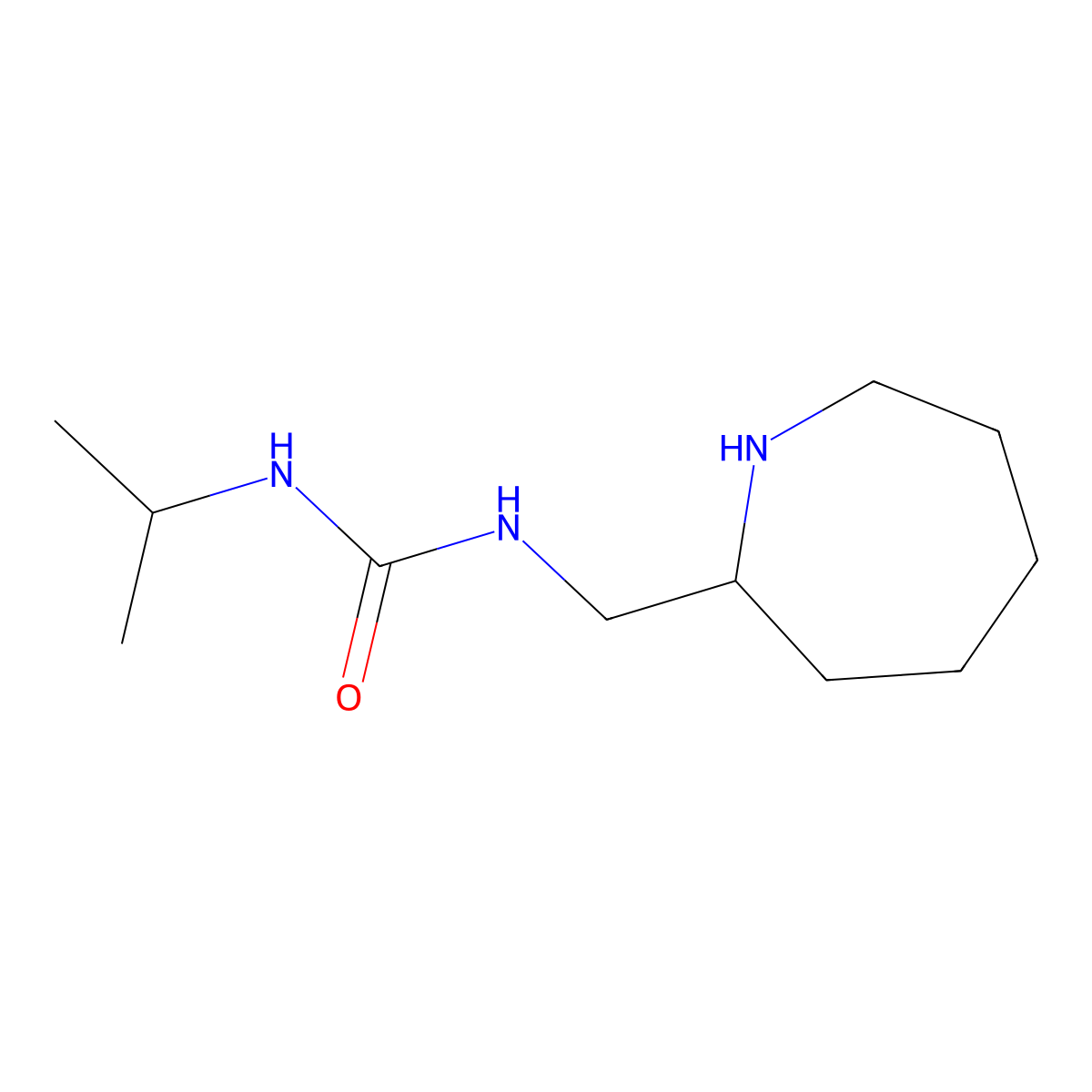 1-[(Azepan-2-yl)methyl]-3-(propan-2-yl)urea molecular structure, CAS 2090407-66-0