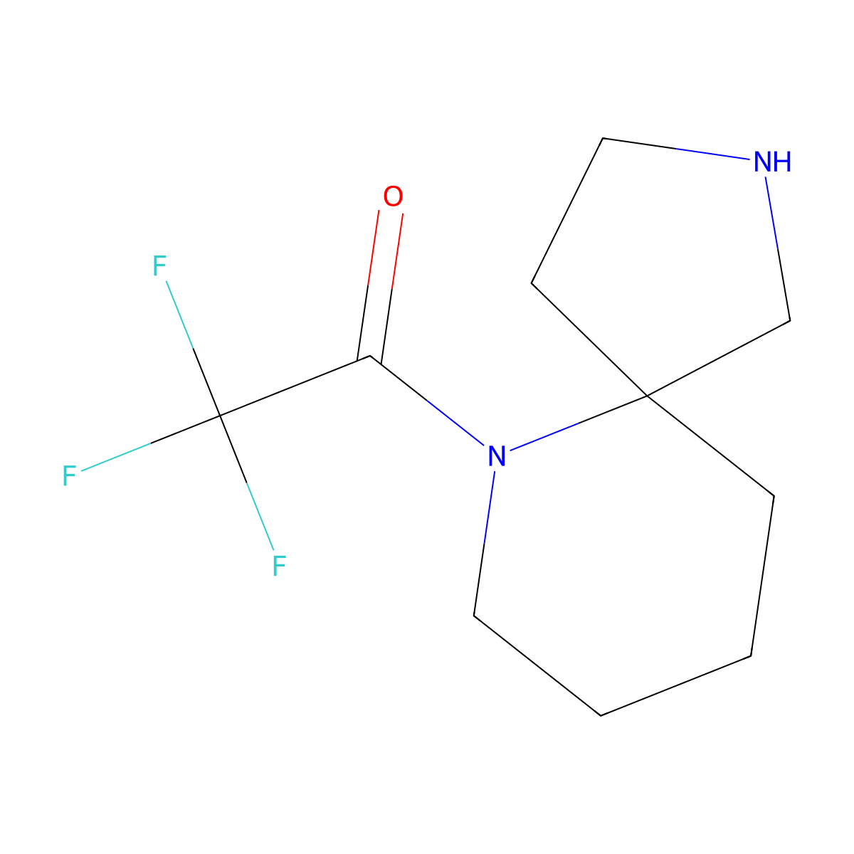 1-{2,6-Diazaspiro[4.5]decan-6-yl}-2,2,2-trifluoroethan-1-one molecular structure, CAS 2090410-46-9
