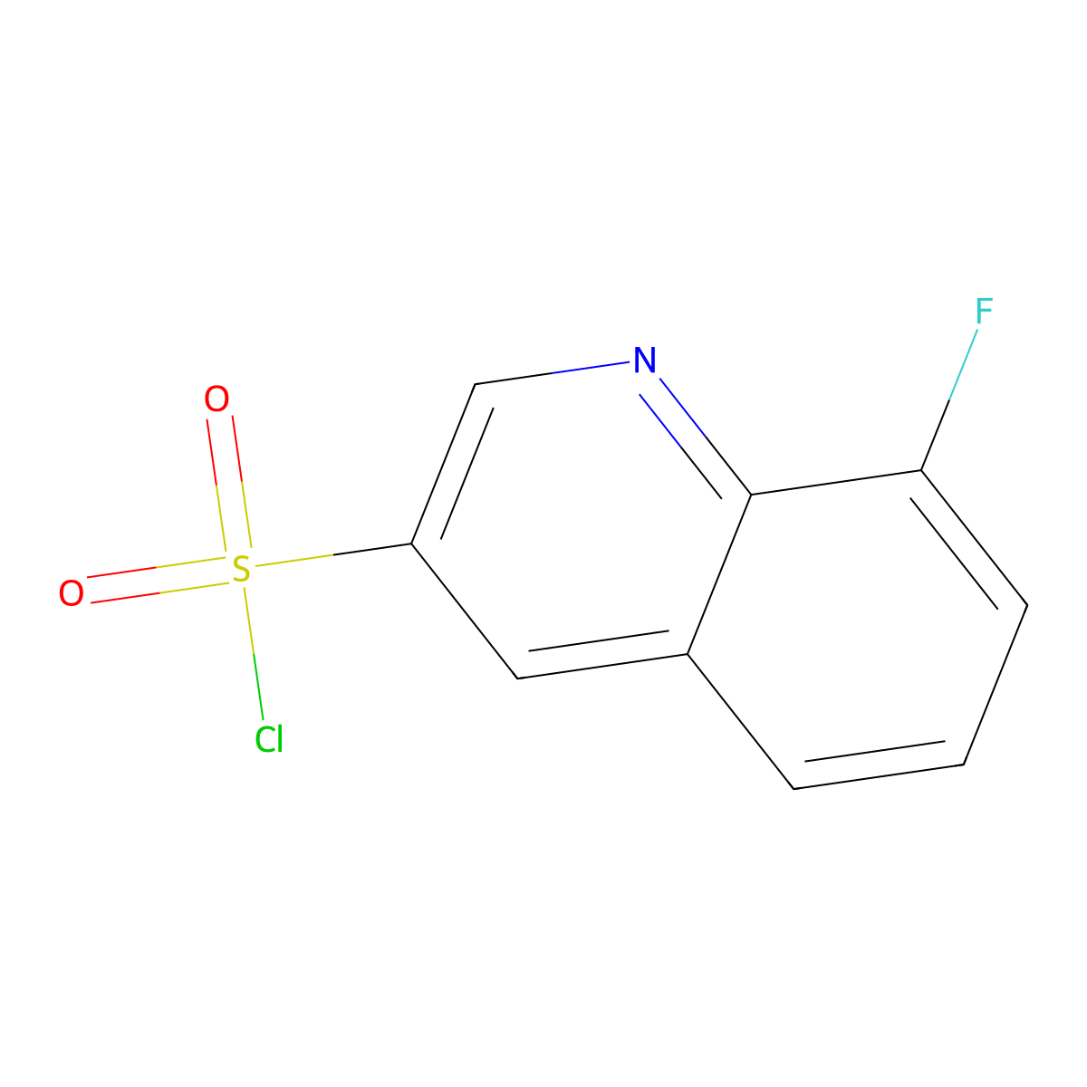 8-Fluoroquinoline-3-sulfonyl chloride molecular structure, CAS 2090416-84-3