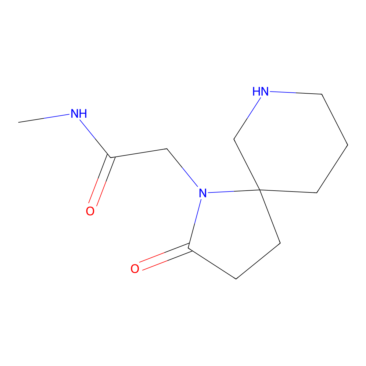 N-Methyl-2-(2-Oxo-1,7-Diazaspiro[4.5]Decan-1-Yl)Acetamide molecular structure, CAS 2090417-33-5