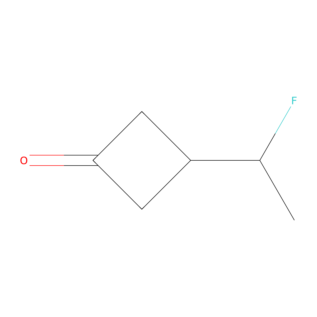 3-(1-Fluoroethyl)cyclobutan-1-one molecular structure, CAS 2090418-23-6
