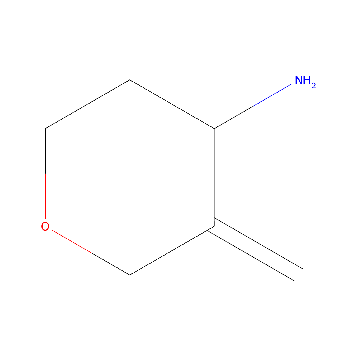 3-Methylene-tetrahydro-pyran-4-ylamine molecular structure, CAS 2090423-39-3
