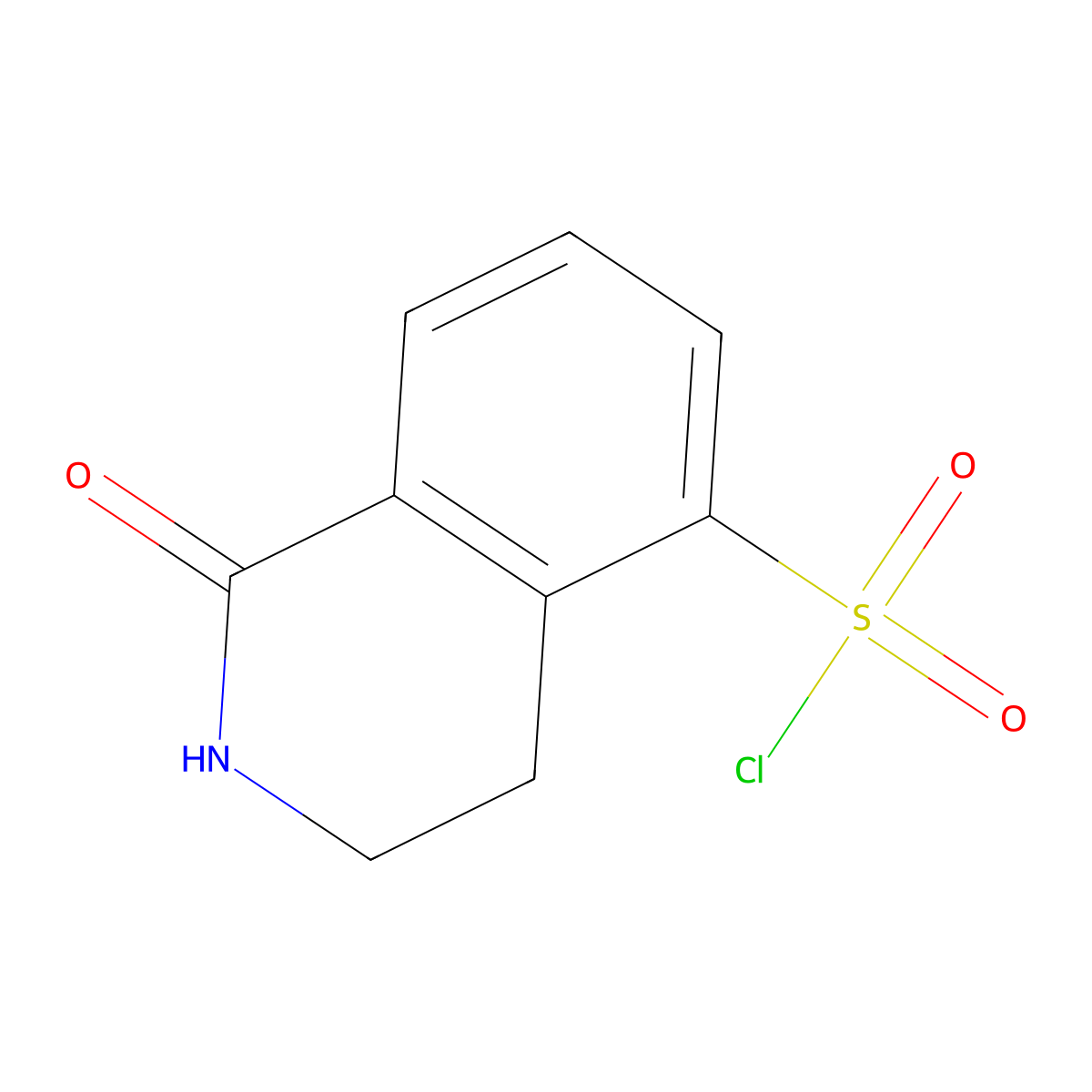 1-Oxo-1,2,3,4-tetrahydroisoquinoline-5-sulfonyl chloride molecular structure, CAS 2090425-58-2